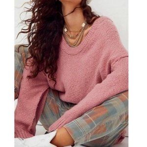 Free People Brookside Oversized Scoop-neck Sweater